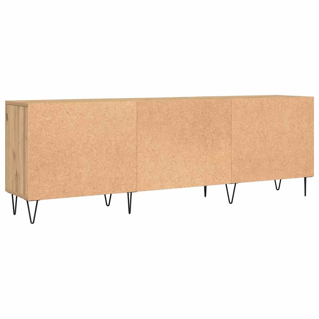 Meuble TV chêne artisanal 150x30x50 cm bois d'ingénierie - XIOS