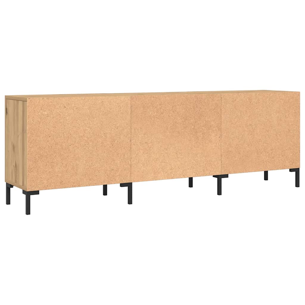 Meuble TV chêne artisanal 150x30x50 cm bois d'ingénierie - XIOS