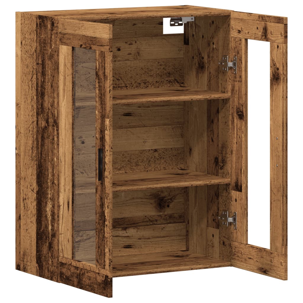 Armoire murale vieux bois 69,5x34x90 cm - XIOS