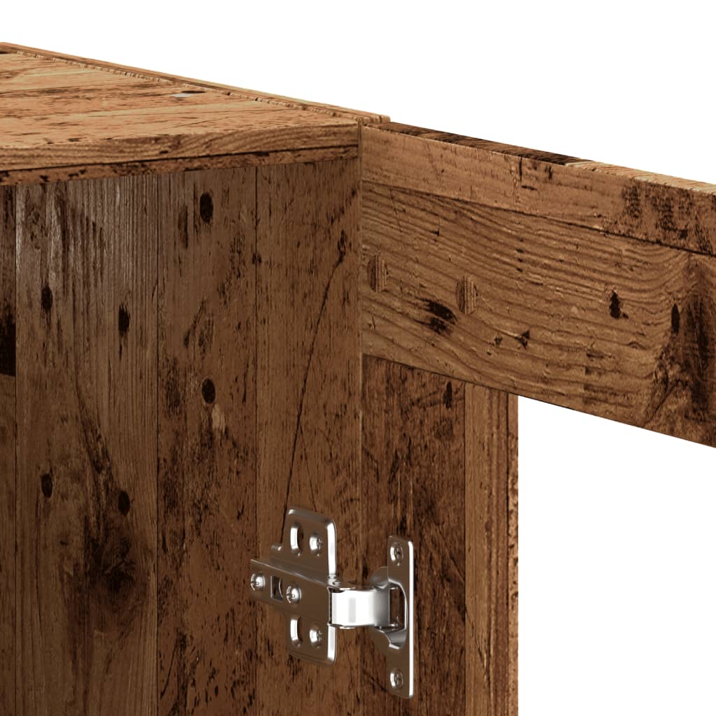 Armoire murale vieux bois 69,5x34x90 cm - XIOS