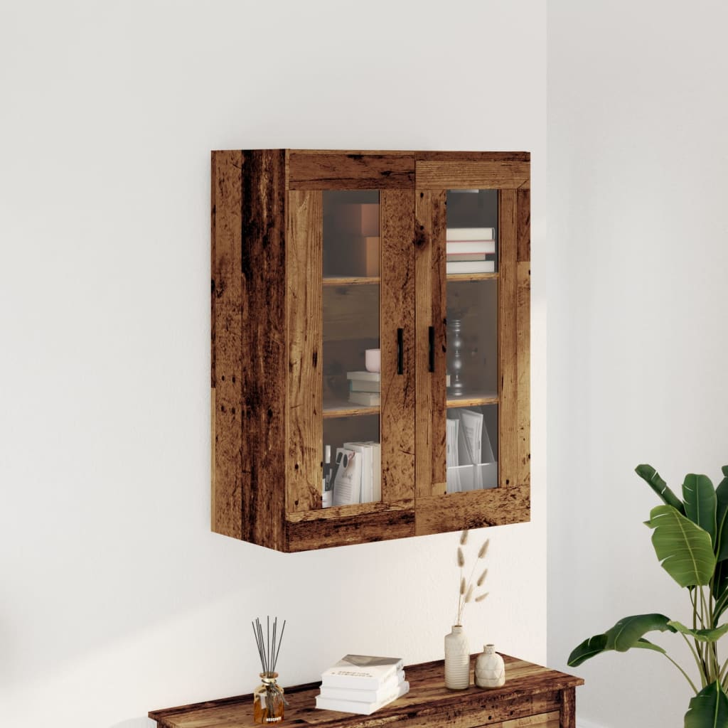Armoire murale vieux bois 69,5x34x90 cm - XIOS