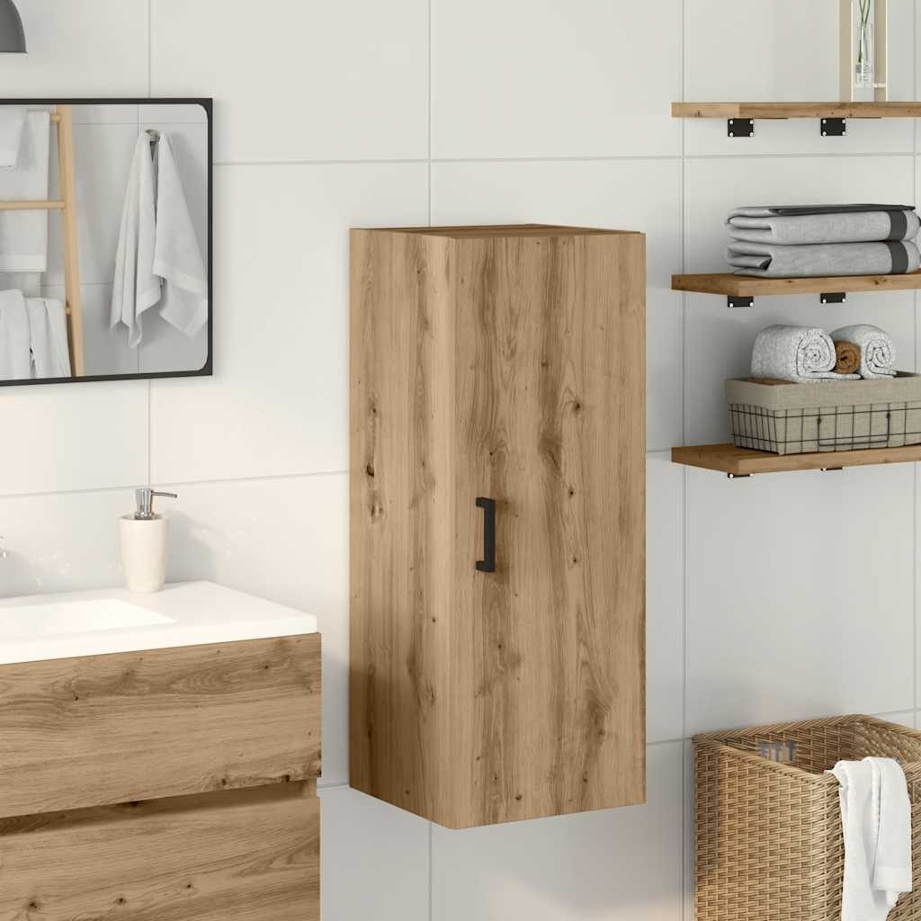 Armoire murale chêne artisanal 34,5x34x90 cm bois d'ingénierie - XIOS