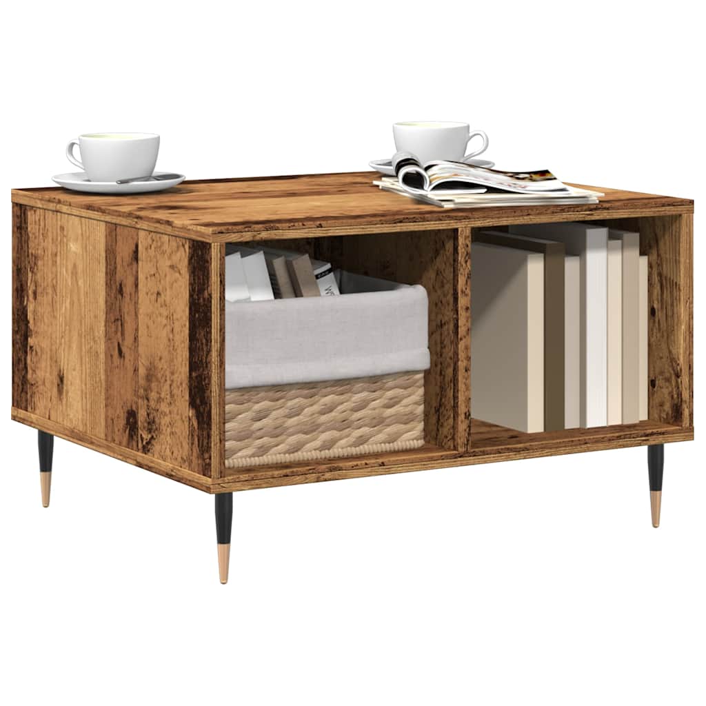Table basse vieux bois 60x50x36,5 cm bois d'ingénierie - XIOS