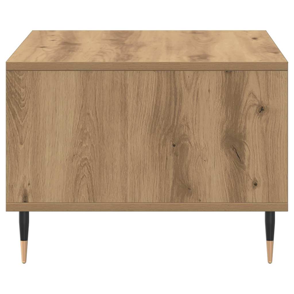 Table basse chêne artisanal 60x50x36,5 cm bois d'ingénierie - XIOS