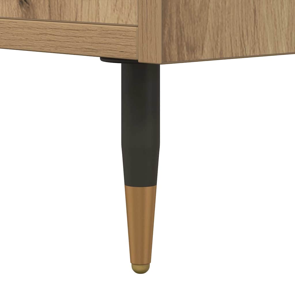 Table basse chêne artisanal 60x50x36,5 cm bois d'ingénierie - XIOS