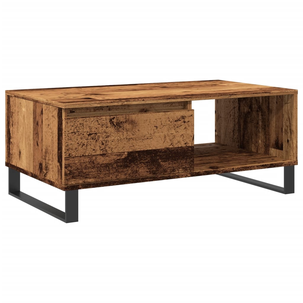 Table basse vieux bois 90x50x36,5 cm bois d'ingénierie - XIOS