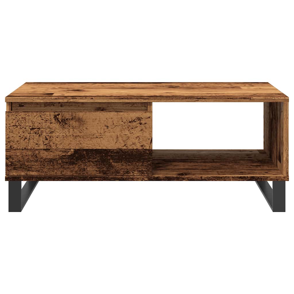 Table basse vieux bois 90x50x36,5 cm bois d'ingénierie - XIOS