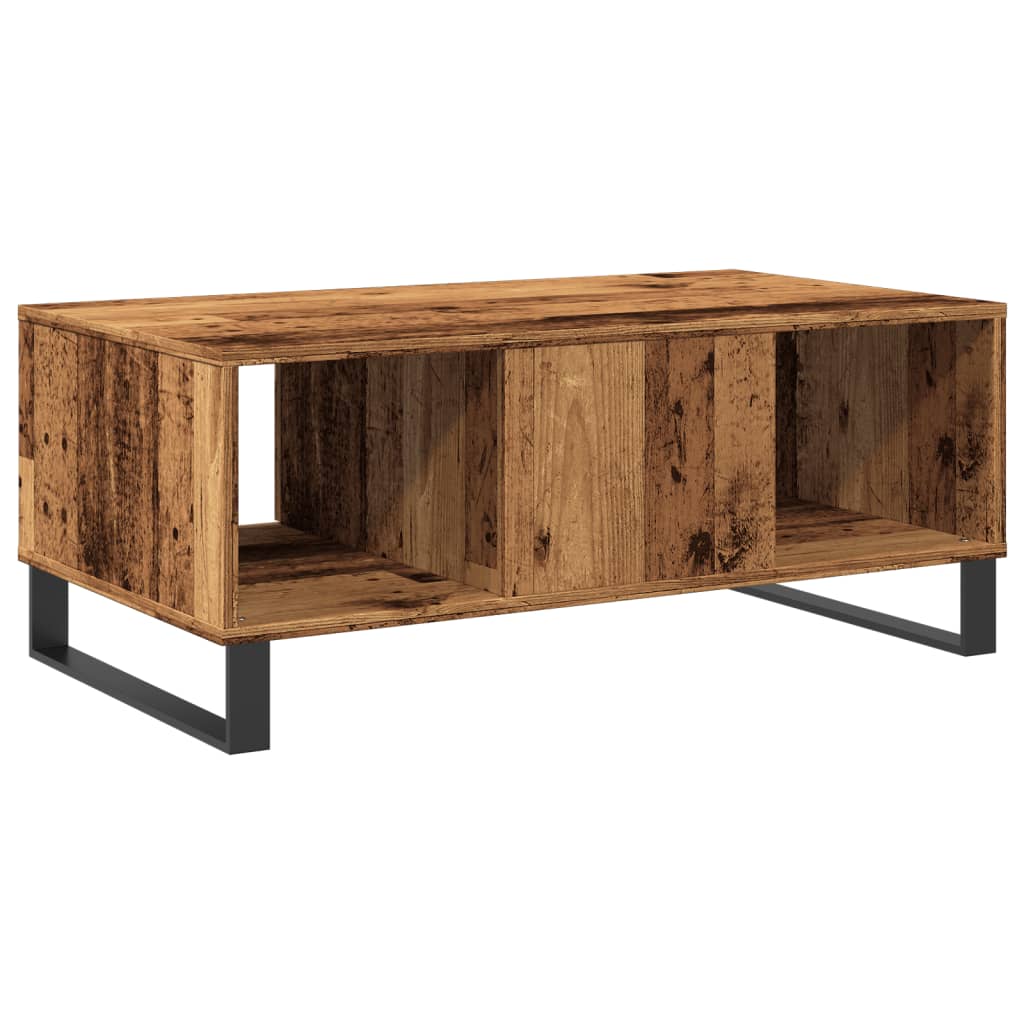 Table basse vieux bois 90x50x36,5 cm bois d'ingénierie - XIOS