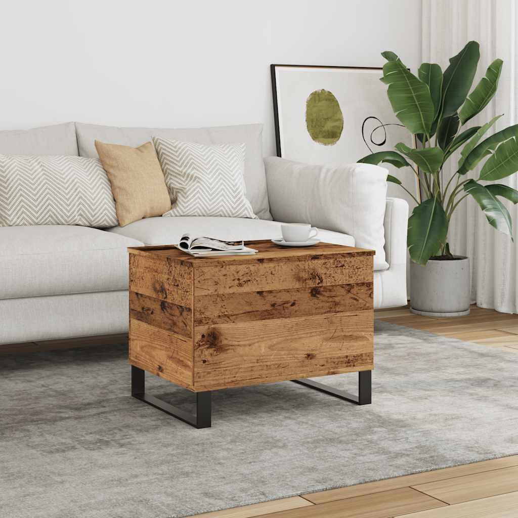 Table basse vieux bois 60x44,5x45 cm bois d'ingénierie - XIOS