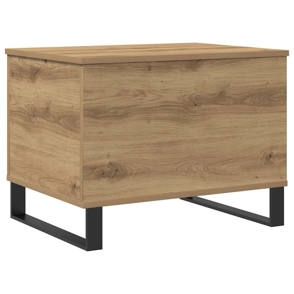 Table basse chêne artisanal 60x44,5x45 cm bois d'ingénierie - XIOS