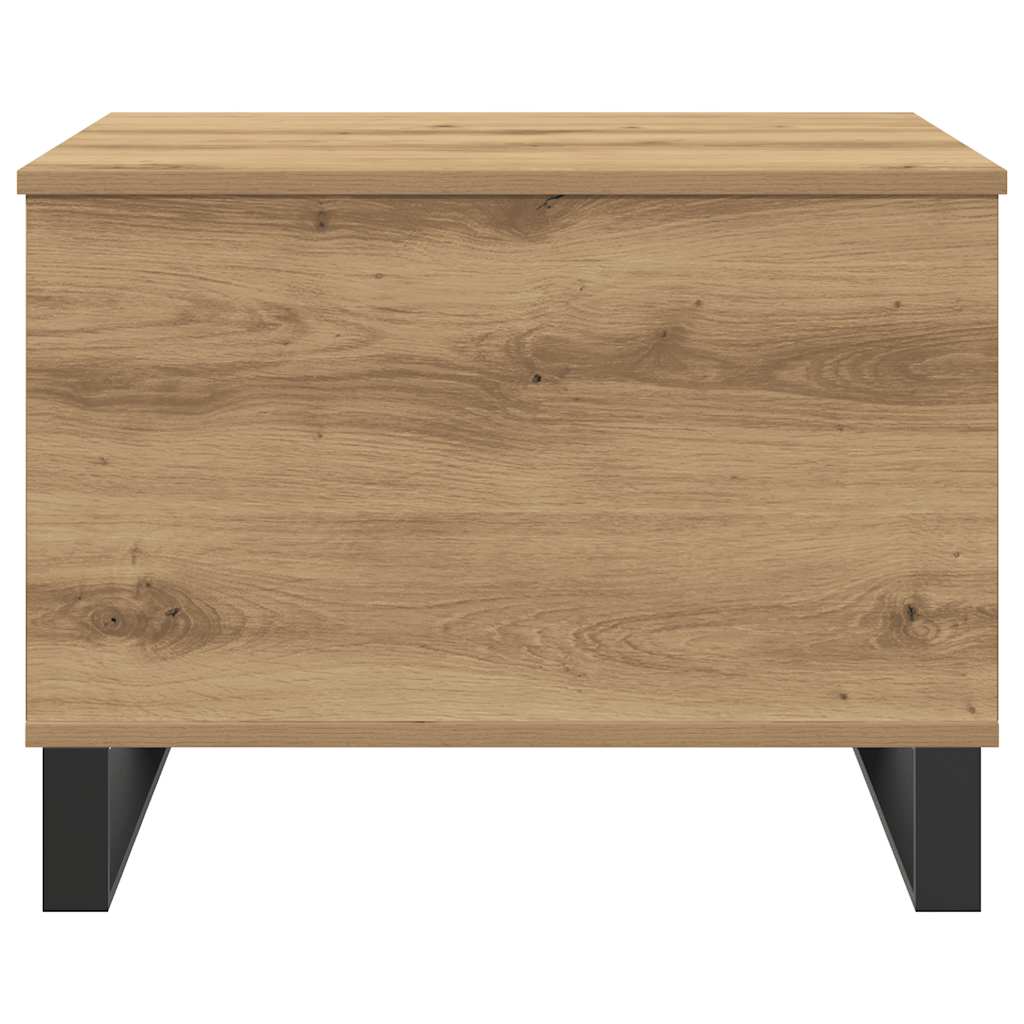 Table basse chêne artisanal 60x44,5x45 cm bois d'ingénierie - XIOS