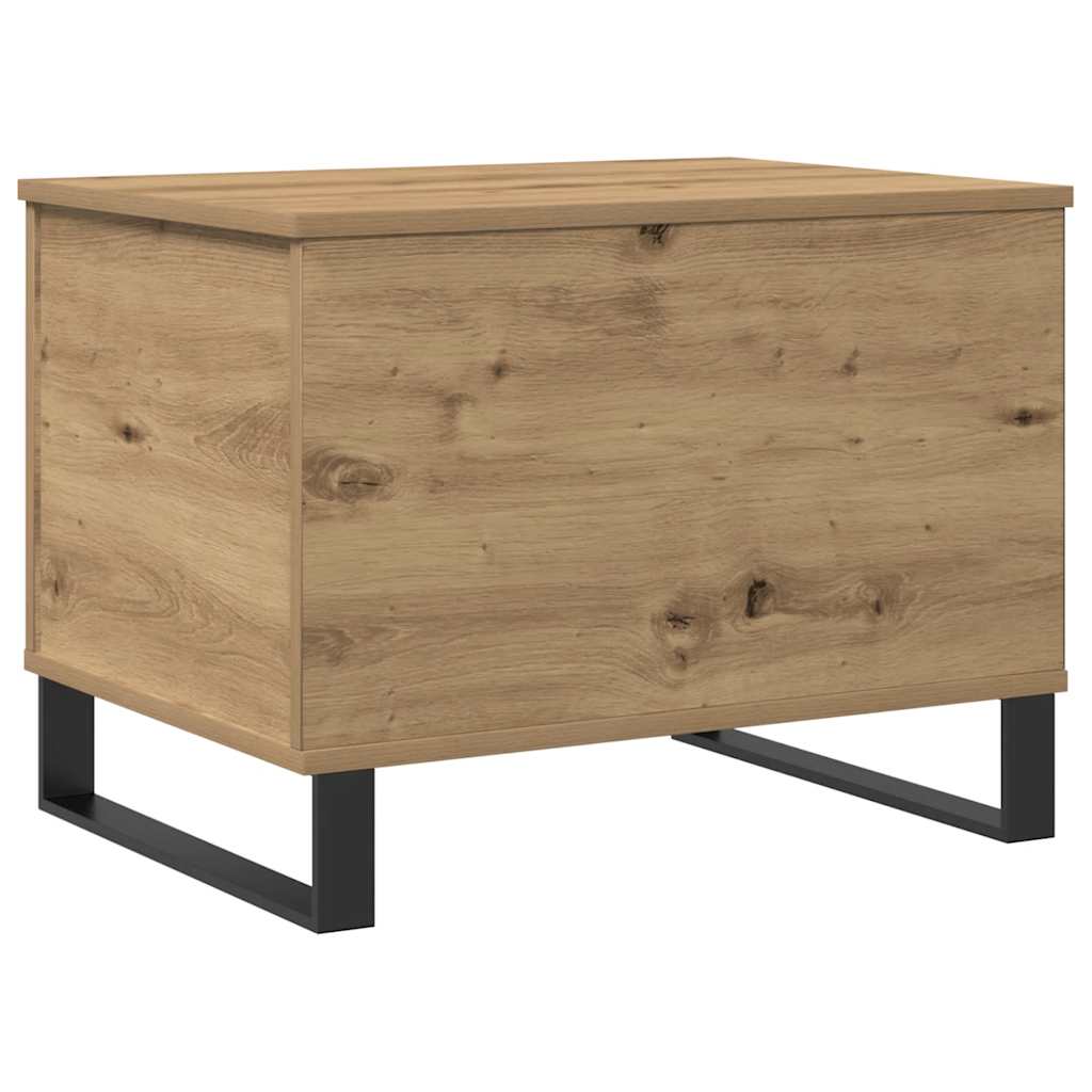 Table basse chêne artisanal 60x44,5x45 cm bois d'ingénierie - XIOS