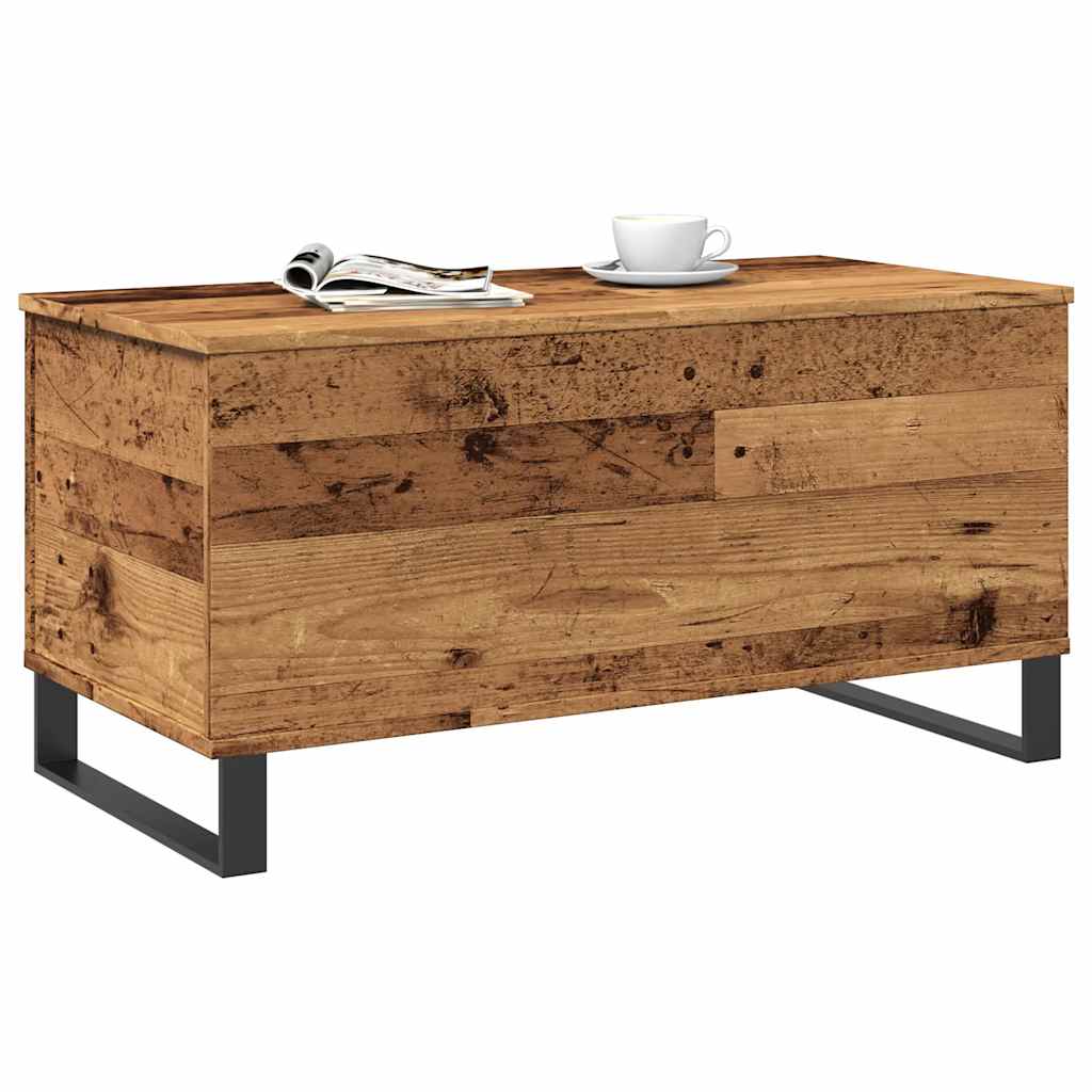 Table basse vieux bois 90x44,5x45 cm bois d'ingénierie - XIOS