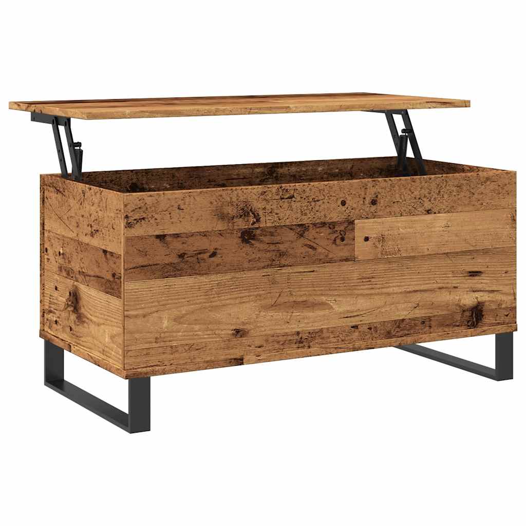 Table basse vieux bois 90x44,5x45 cm bois d'ingénierie - XIOS