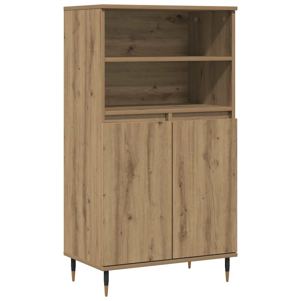 Buffet haut chêne artisanal 60x36x110 cm bois d'ingénierie - XIOS
