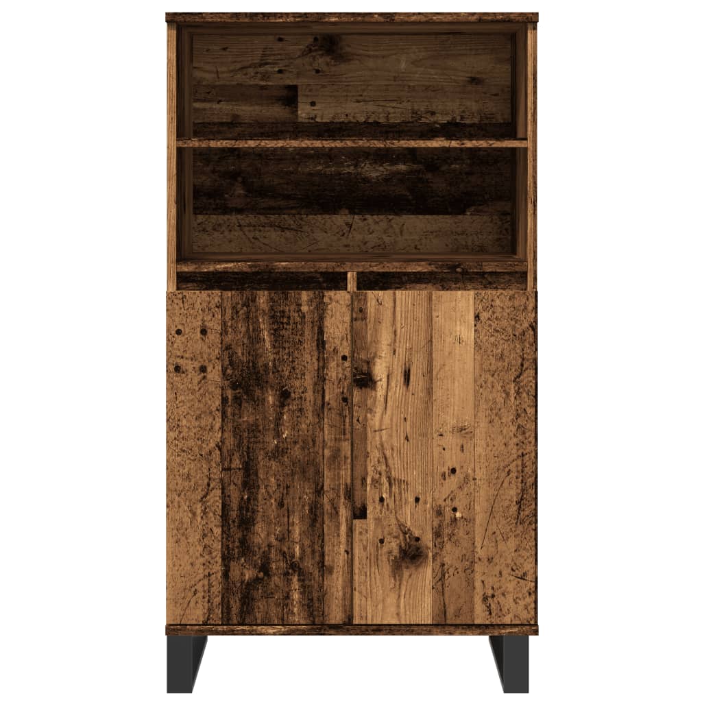 Buffet haut vieux bois 60x36x110 cm bois d'ingénierie - XIOS