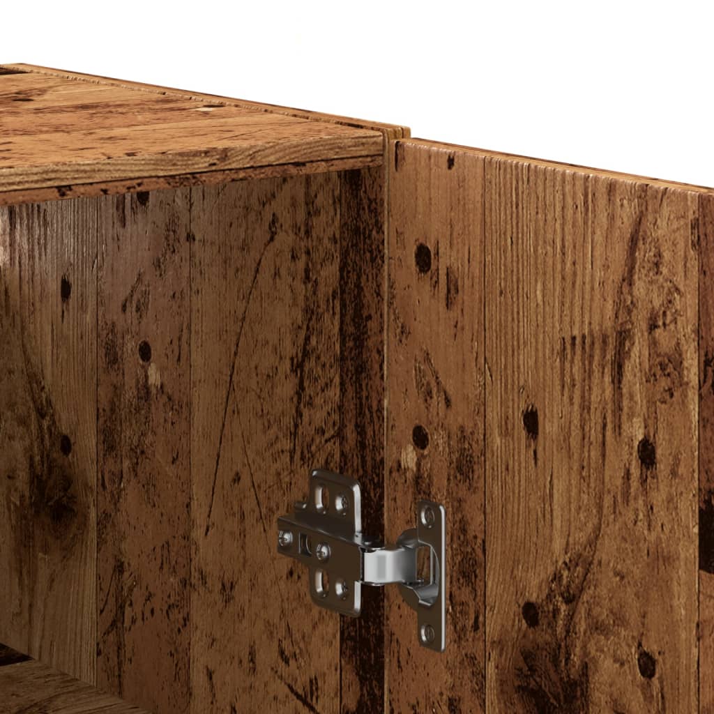 Armoire murale vieux bois 69,5x34x90 cm bois d'ingénierie - XIOS