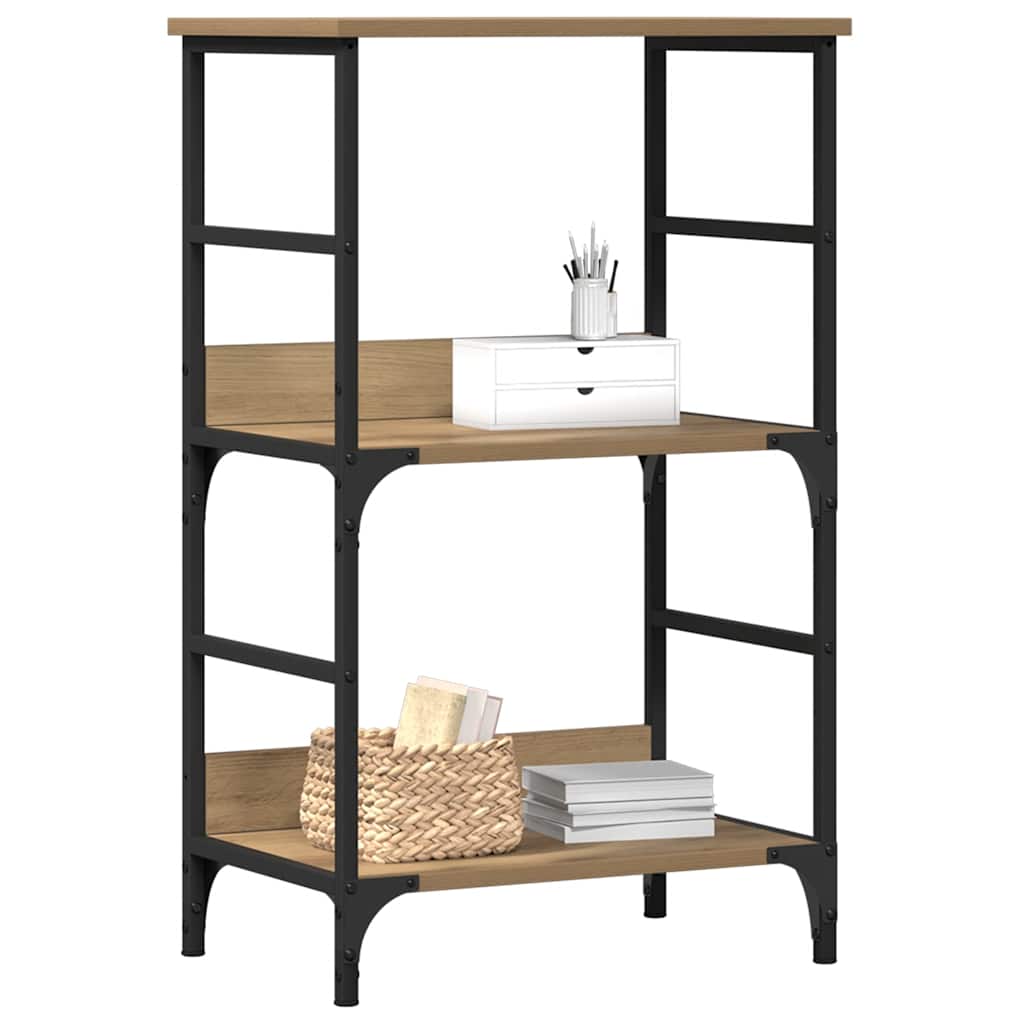 Bibliothèque chêne artisanal 50x33x82 cm bois d'ingénierie - XIOS