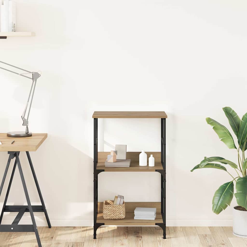 Bibliothèque chêne artisanal 50x33x82 cm bois d'ingénierie - XIOS