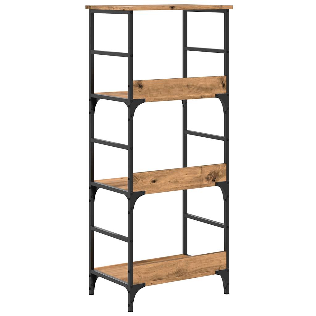 Bibliothèque chêne artisanal 50x33x117,5 cm bois d'ingénierie - XIOS