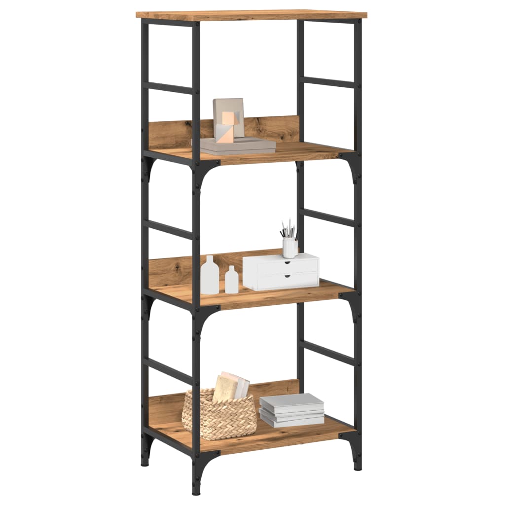 Bibliothèque chêne artisanal 50x33x117,5 cm bois d'ingénierie - XIOS
