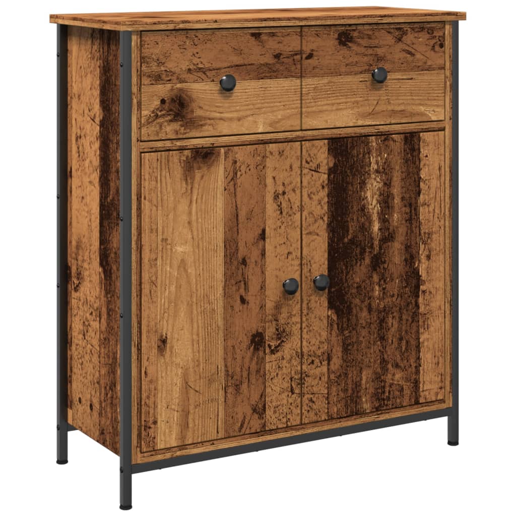 Buffet vieux bois 70x30x80 cm bois d'ingénierie - XIOS