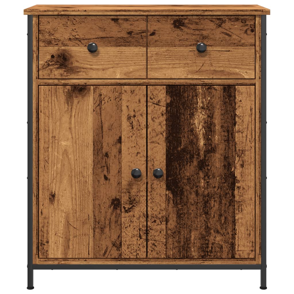 Buffet vieux bois 70x30x80 cm bois d'ingénierie - XIOS