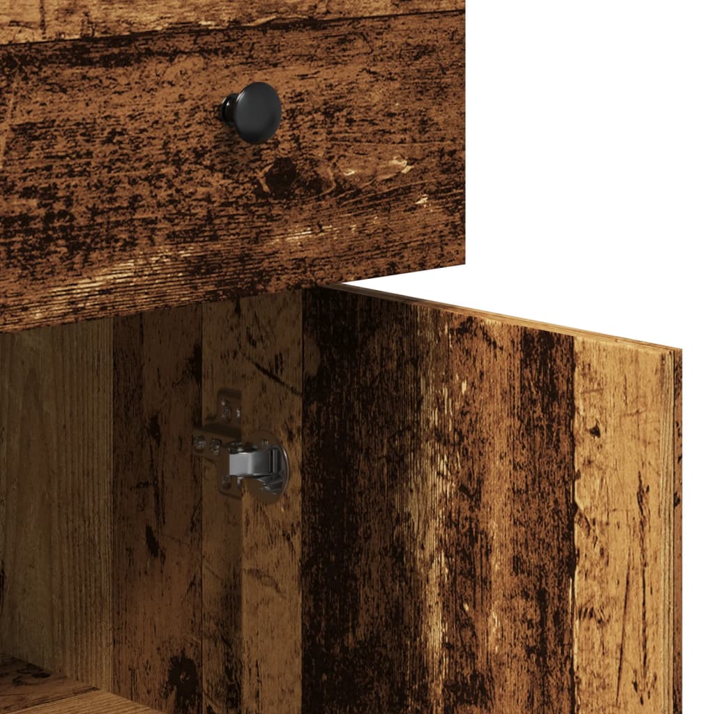 Buffet vieux bois 70x30x80 cm bois d'ingénierie - XIOS