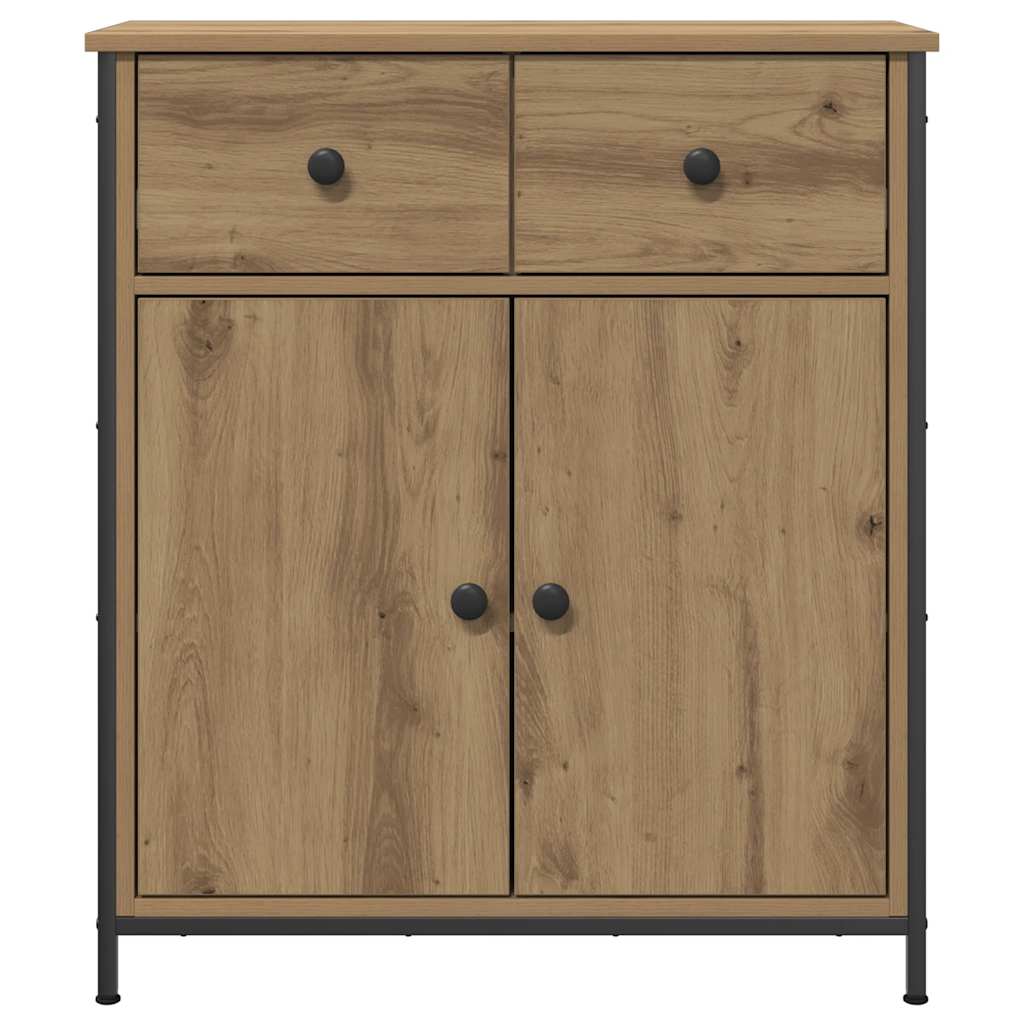Buffet chêne artisanal 70x30x80 cm bois d'ingénierie - XIOS