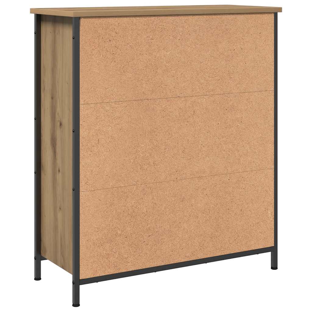 Buffet chêne artisanal 70x30x80 cm bois d'ingénierie - XIOS