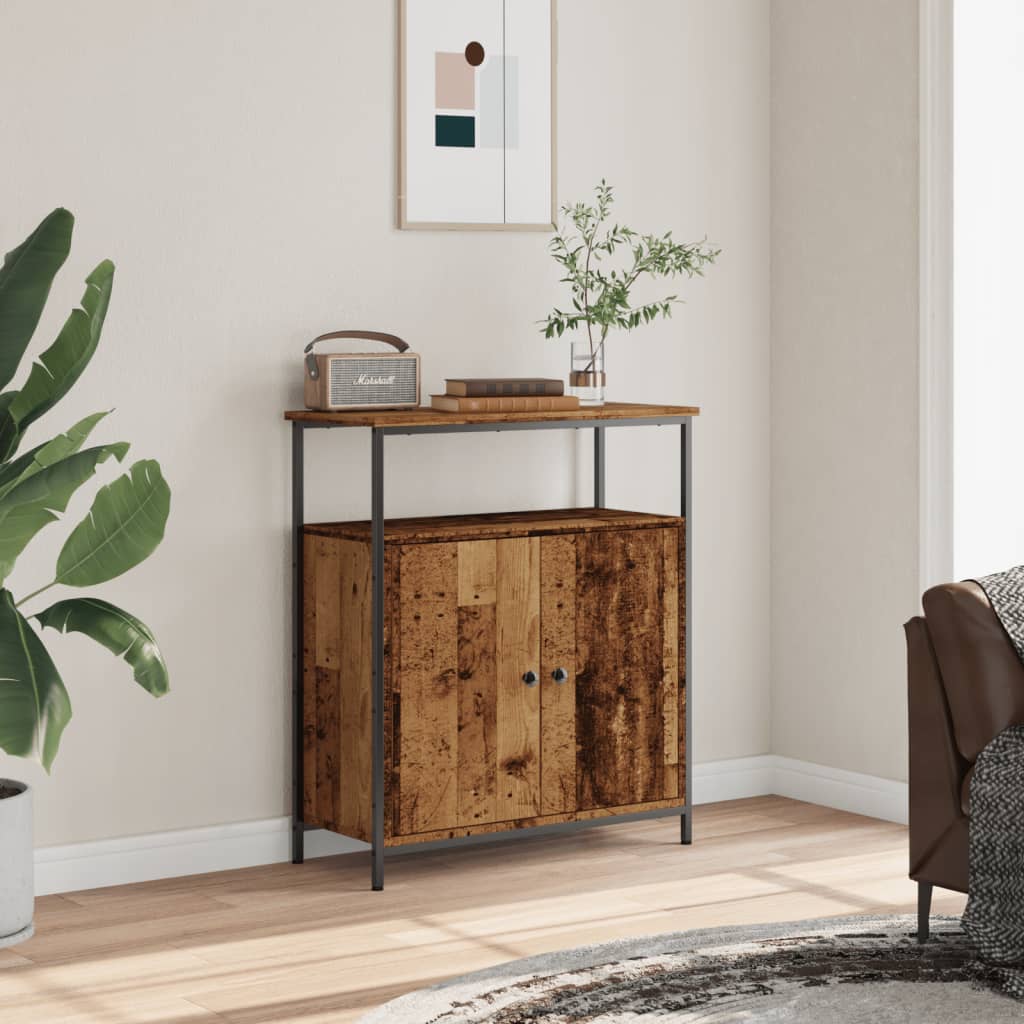 Buffet vieux bois 70x30x80 cm bois d'ingénierie - XIOS