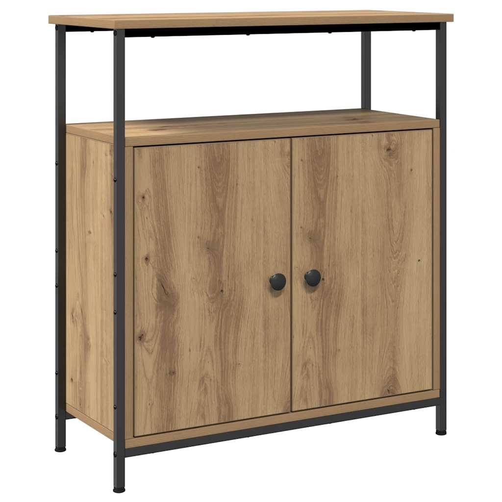 Buffet chêne artisanal 70x30x80 cm bois d'ingénierie - XIOS