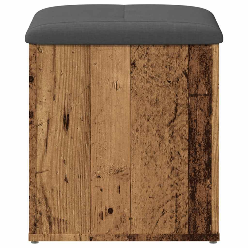 Banc de rangement vieux bois 42x42x45 cm bois d'ingénierie - XIOS