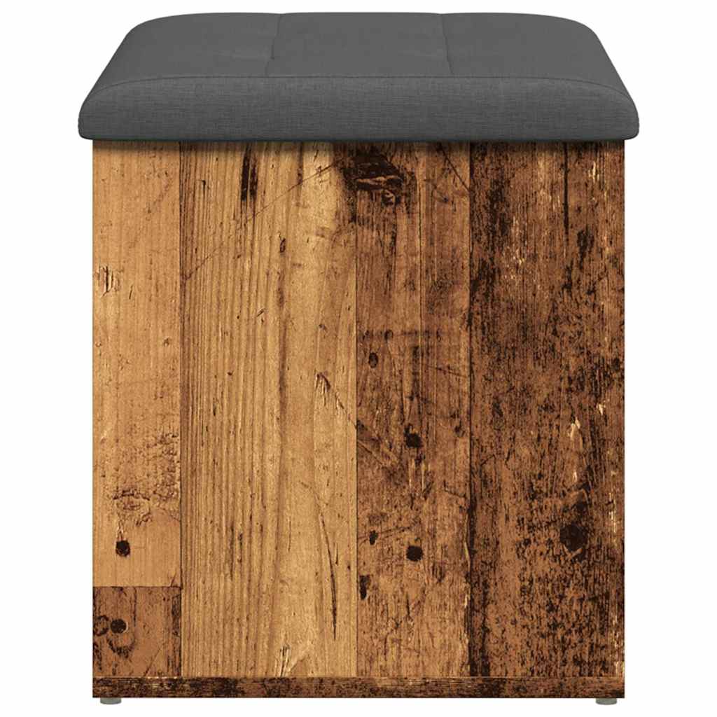 Banc de rangement vieux bois 62x42x45 cm bois d'ingénierie - XIOS