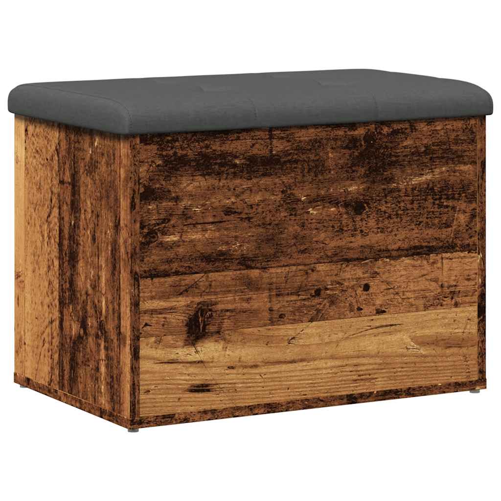 Banc de rangement vieux bois 62x42x45 cm bois d'ingénierie - XIOS