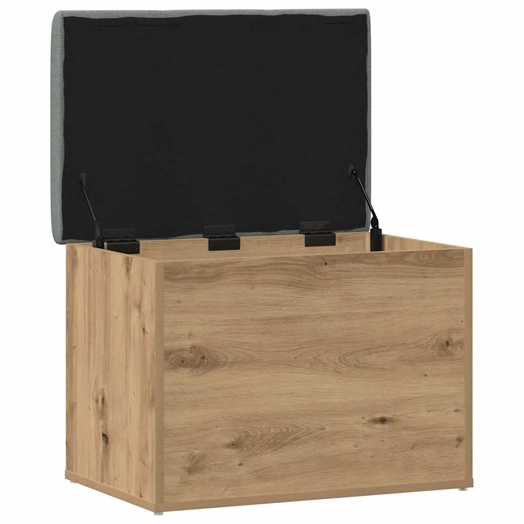 Banc de rangement chêne artisanal 62x42x45 cm bois d'ingénierie - XIOS