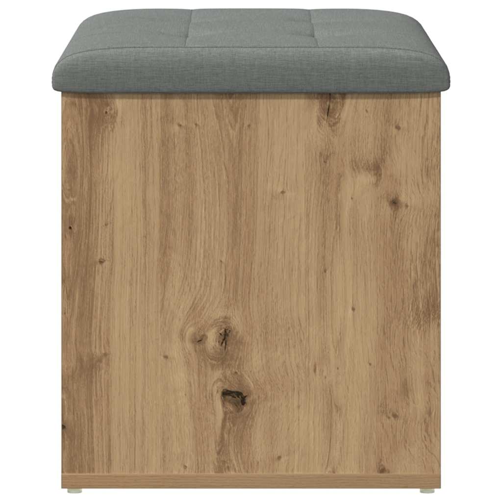 Banc de rangement chêne artisanal 62x42x45 cm bois d'ingénierie - XIOS
