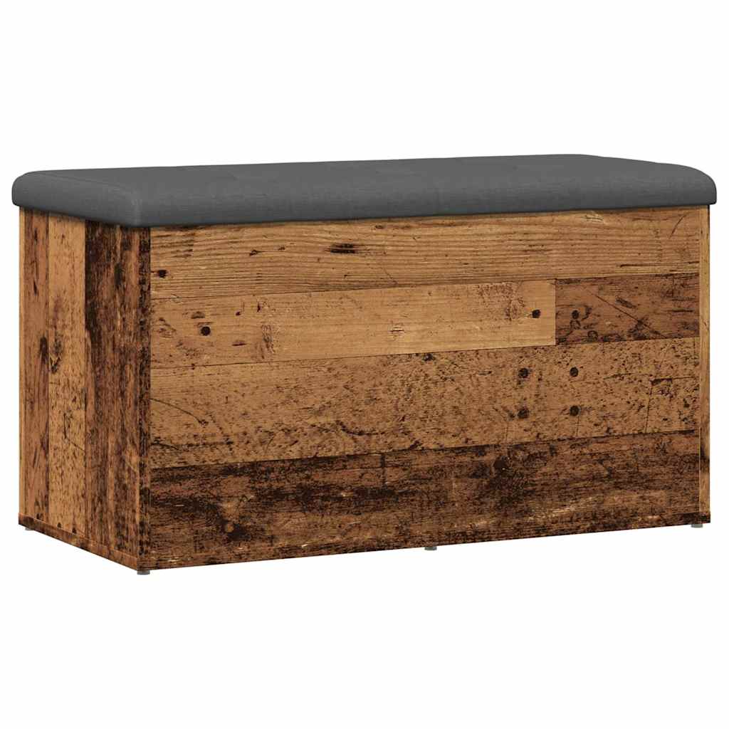 Banc de rangement vieux bois 82x42x45 cm bois d'ingénierie - XIOS