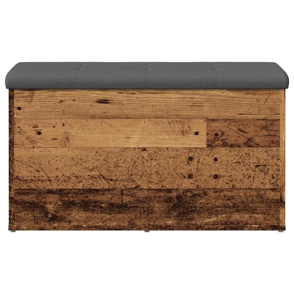 Banc de rangement vieux bois 82x42x45 cm bois d'ingénierie - XIOS