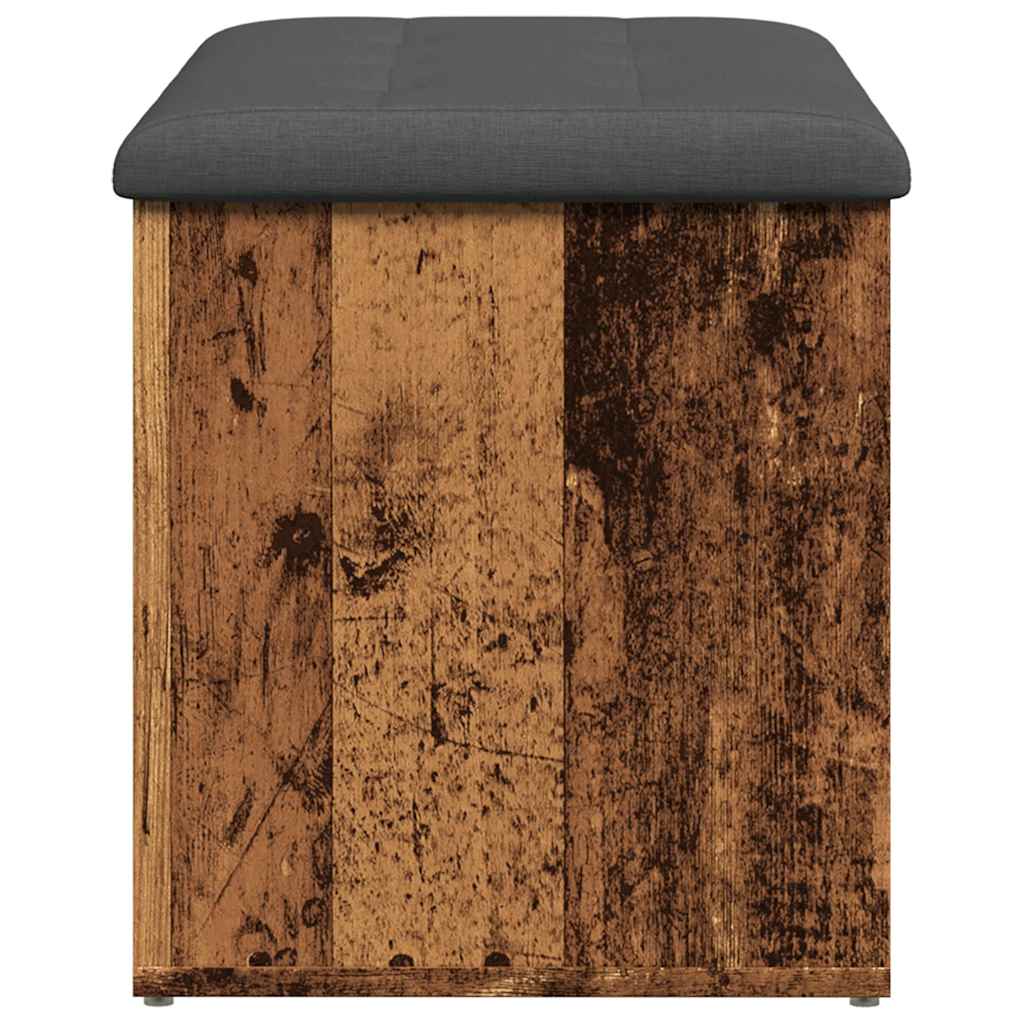 Banc de rangement vieux bois 82x42x45 cm bois d'ingénierie - XIOS