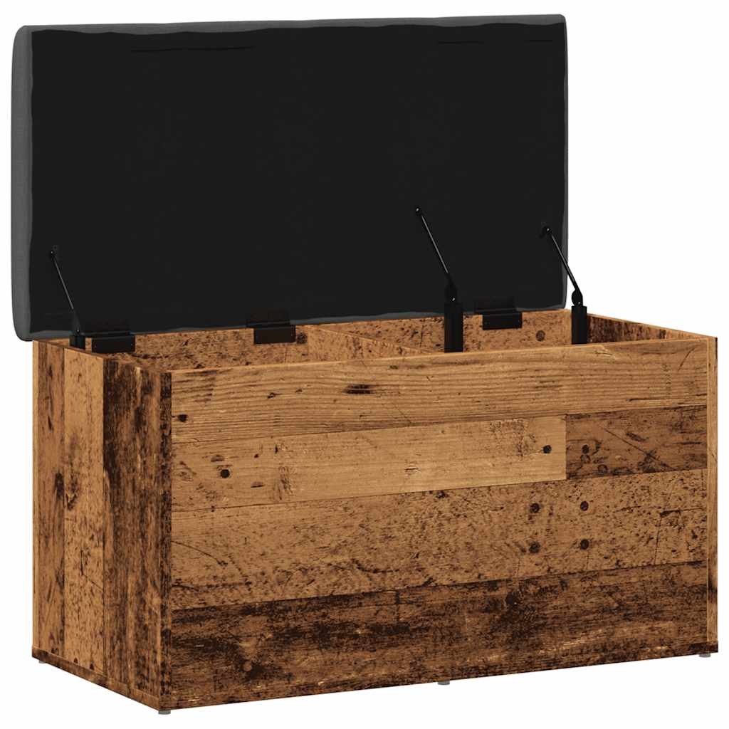 Banc de rangement vieux bois 82x42x45 cm bois d'ingénierie - XIOS
