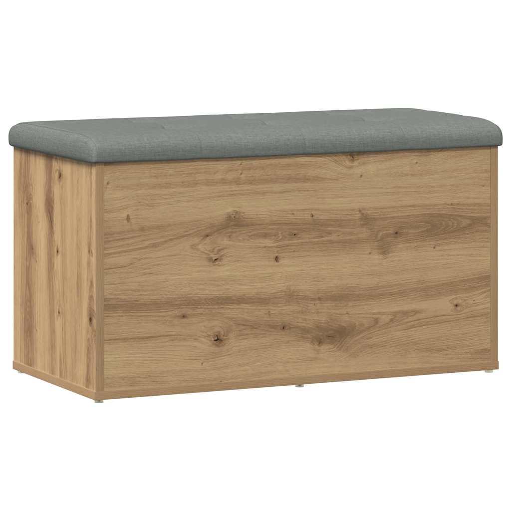 Banc de rangement Chêne artisanal 82x42x45 cm Bois d'ingénierie - XIOS