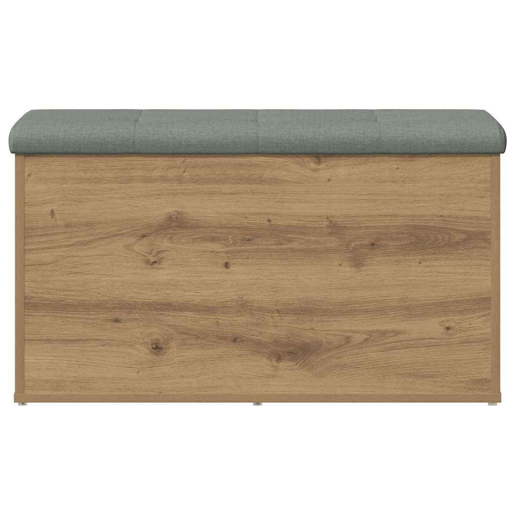 Banc de rangement Chêne artisanal 82x42x45 cm Bois d'ingénierie - XIOS
