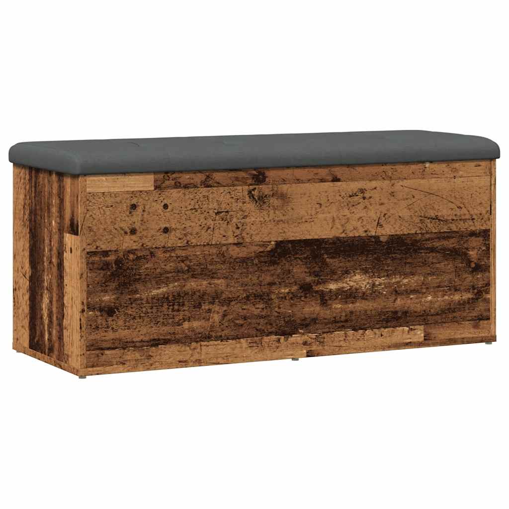 Banc de rangement vieux bois 102x42x45 cm bois d'ingénierie - XIOS