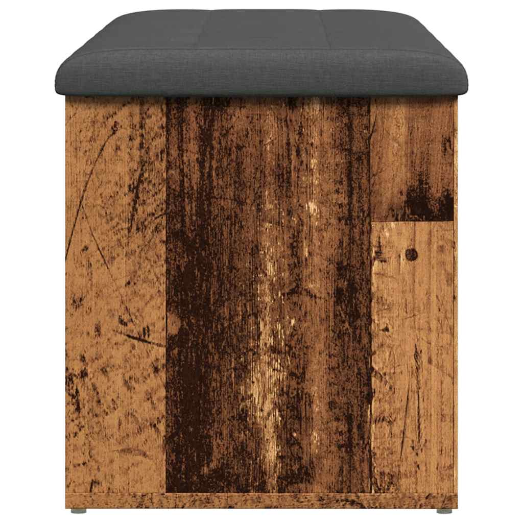 Banc de rangement vieux bois 102x42x45 cm bois d'ingénierie - XIOS