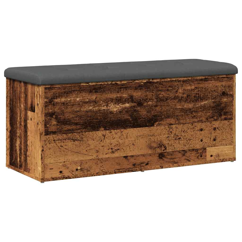 Banc de rangement vieux bois 102x42x45 cm bois d'ingénierie - XIOS