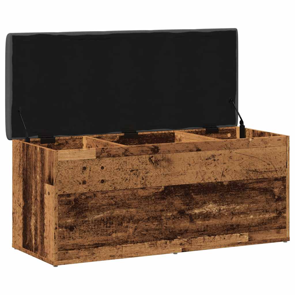 Banc de rangement vieux bois 102x42x45 cm bois d'ingénierie - XIOS