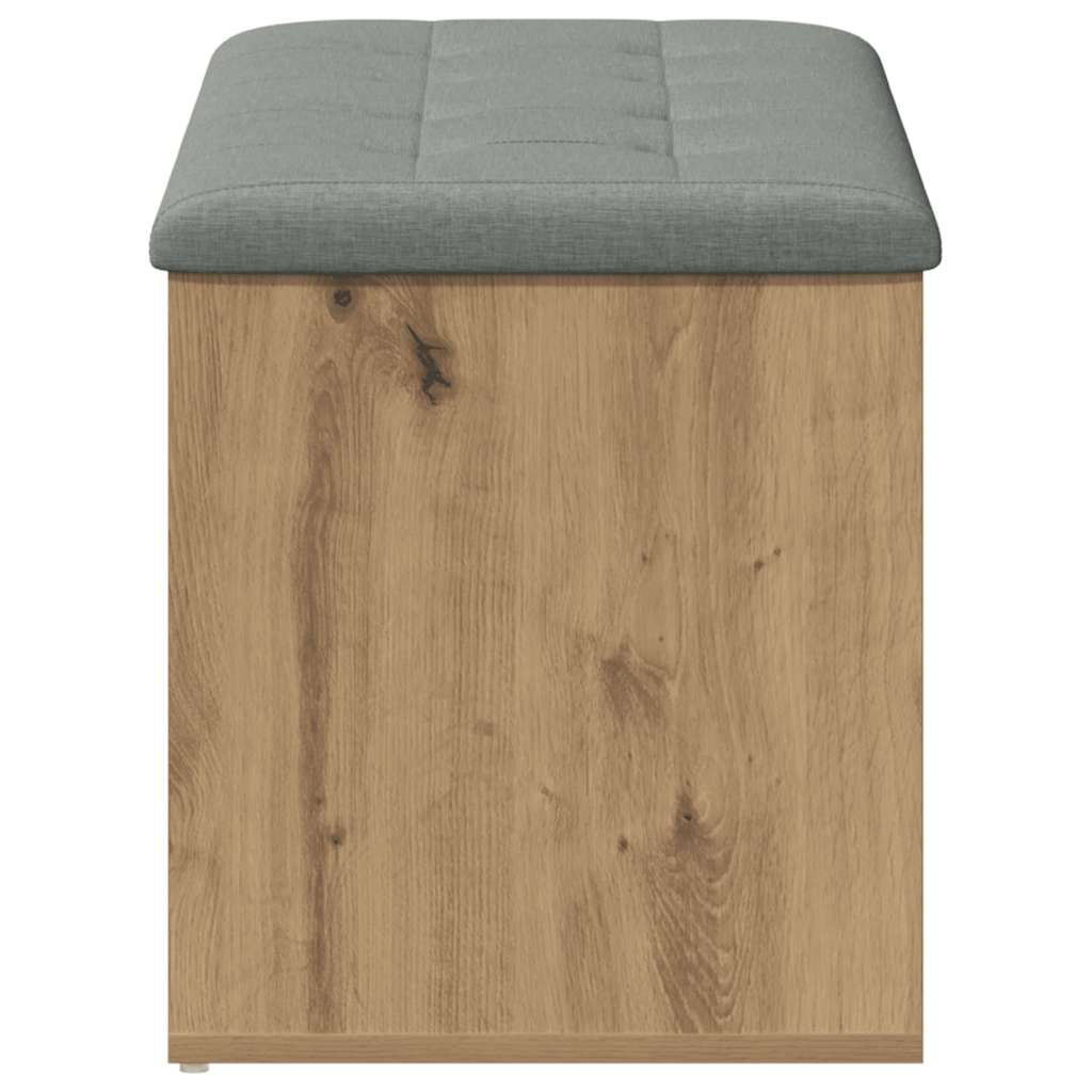 Banc de rangement Chêne artisanal 102x42x45 cm Bois d'ingénierie - XIOS