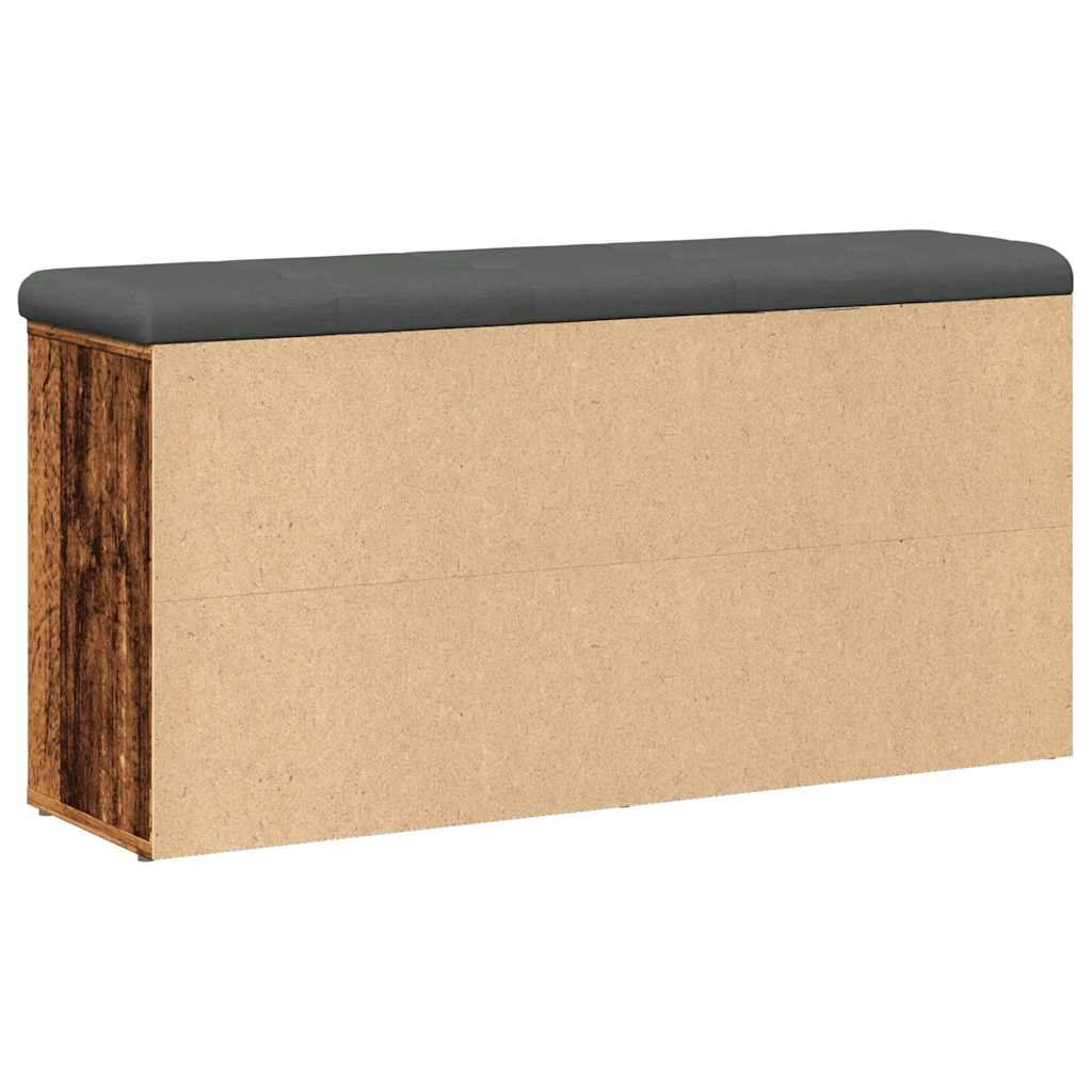 Banc à chaussures vieux bois 102x32x50 cm bois d'ingénierie - XIOS