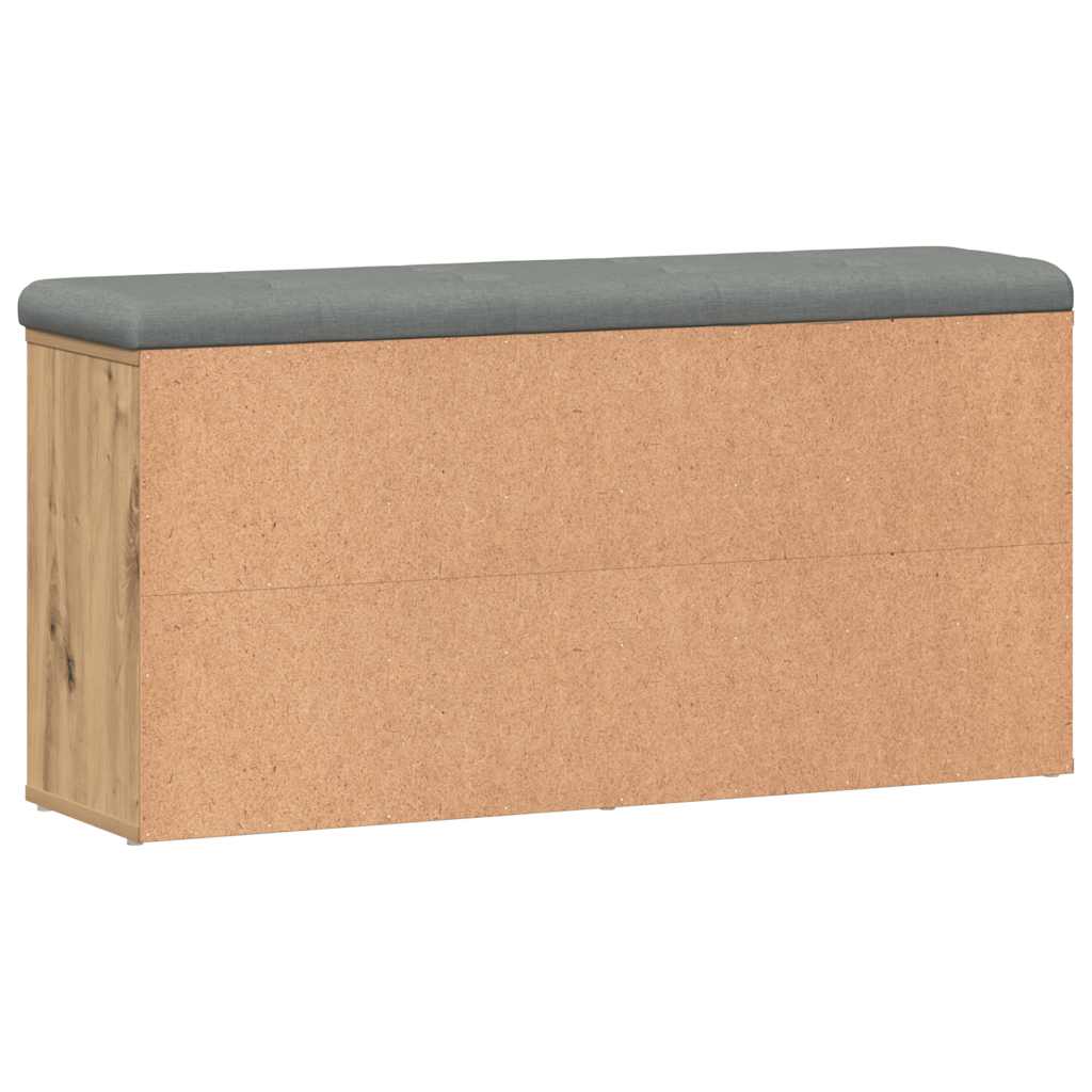 Banc à chaussures chêne artisanal 102x32x50cm bois d'ingénierie - XIOS